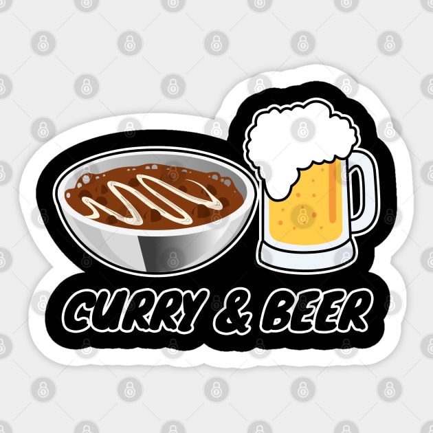 Curry And Beer Sticker by LunaMay